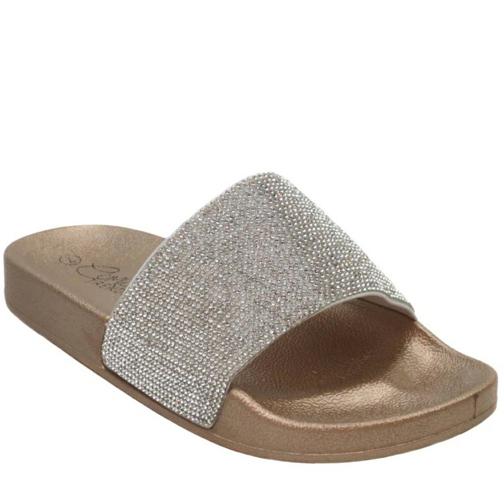 Gold & Rhinestone Slides - Picture 3 of 3